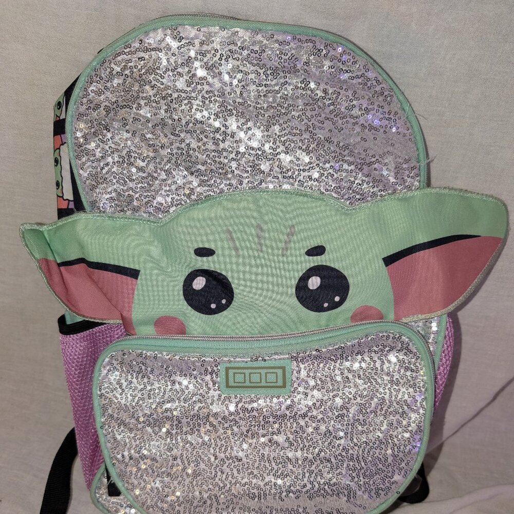 Star Wars Kids The Mandalorian Baby Yoda 17" Laptop Backpack